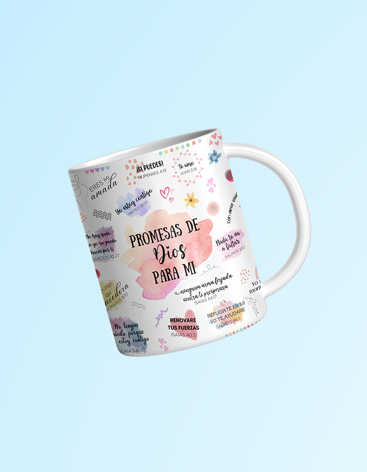 Promesas de Dios (Mujer) 11oz White Mug