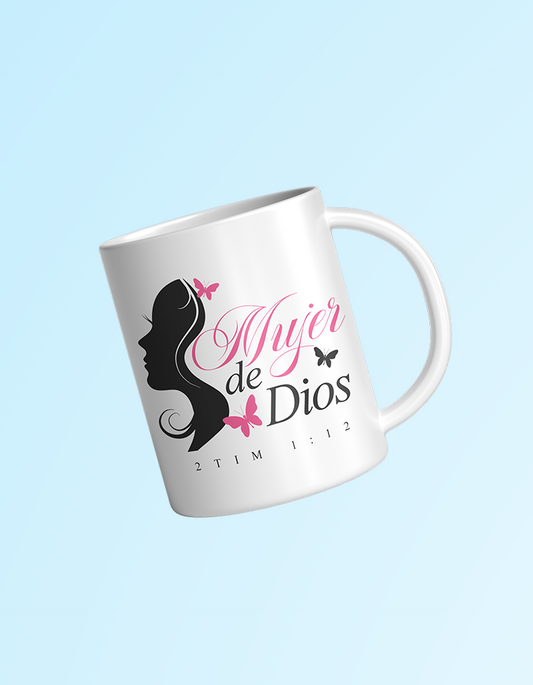 Mujer de Dios 11oz. Glossy White Mug | Grace & Fire Designz