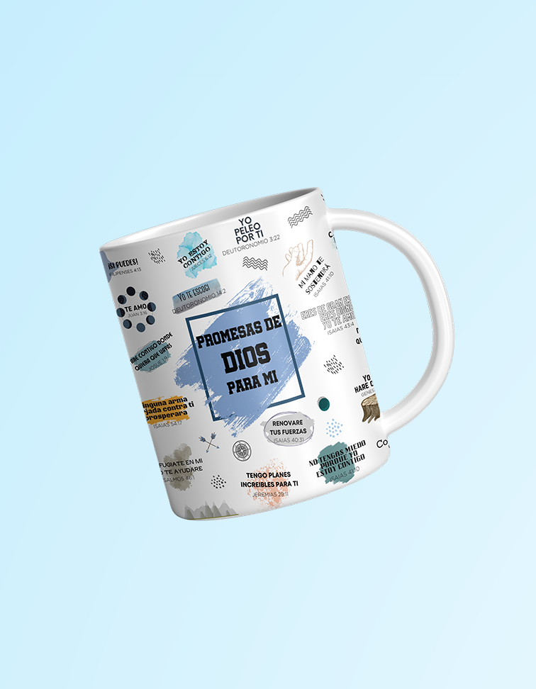 Promesas de Dios (Hombre) 11oz White Mug