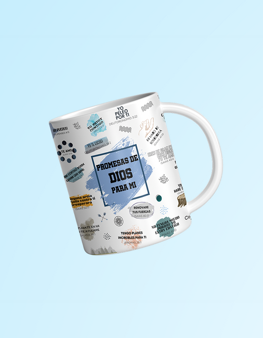 Promesas de Dios (Hombre) 11oz White Mug
