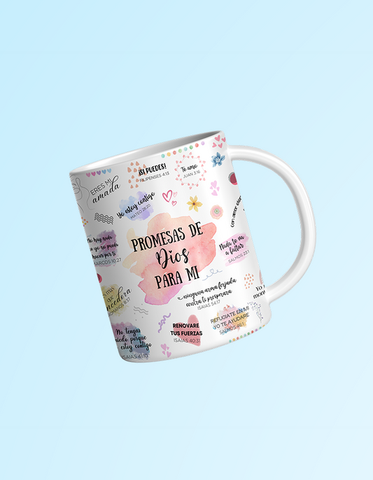 Promesas de Dios (Mujer) 11oz White Mug