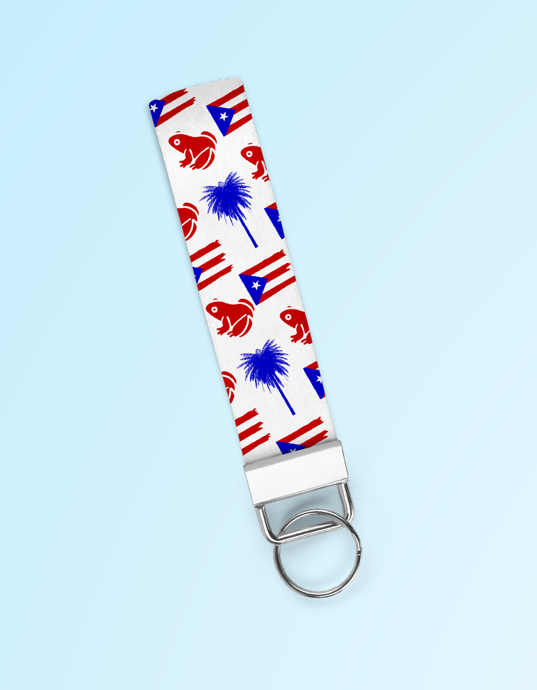 Puerto Rico 6 inch Keyfob Wristlet | Grace & Fire Designz