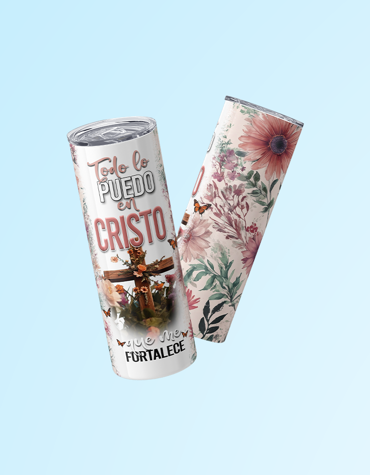 Todo Lo Puedo en Cristo 20oz. Tumbler | Grace & Fire Designz