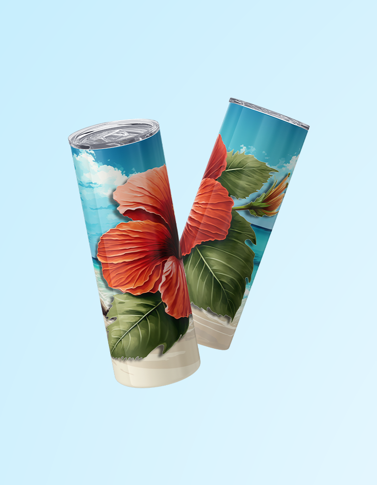 Puerto Rico Beach & Flower 20oz. Tumbler