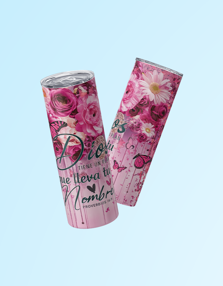 Dios tiene un Plan que lleva tu Nombre 20oz. Tumbler | Grace & Fire Designz