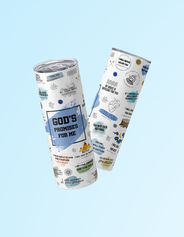 God's Promises (Men) 20oz. Tumbler | Grace & Fire Designz