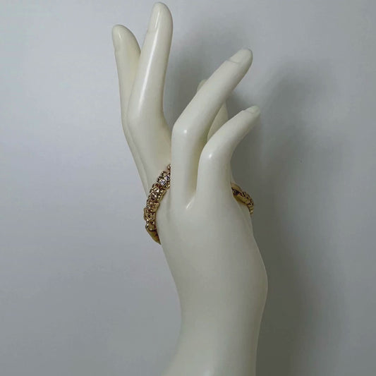 Bracelet with Diamonds - 14k Gold Plated